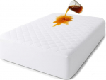 Puuvillane tepitud madratsikaitsja allergiavastase t&ouml;&ouml;tlusega, veekindel, tolmulestakindel, pehme ja vaikne, hingav madratsi pealiskate (valge, 160 x 190/200+(35-40))