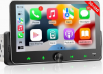 7-tolline autoraadio traadita CarPlay Android auto 1 DIN