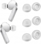 AZLA Max for Galaxy Buds 4 Pro & Galaxy Buds 3 Pro - Samsungi sertifitseeritud asendusk&otilde;rvaklapid, meditsiinilised silikoonist k&otilde;rvaklapid, r&otilde;hu v&auml;hendamise mugavus ja selge helifilter (3 paari) (valge, S/MS/M)