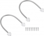 PATIKIL Gepanzerte T&uuml;rschlaufe, Drahtschutz (40,6 cm lang, 0,6 cm Innendurchmesser, wei&szlig;) (1 St&uuml;ck), T&uuml;rdrahtschlauch, Strom&uuml;bertragung, gepanzertes Kabel, Drahth&uuml;lse mit Kunststoffenden, geeignet f&uuml;r