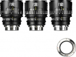 7artisans 35/50/85mm T2.1 Infinte Series Professional Manual Full Frame Cine Lens Compatible with PL Bayonet for Photography and Film Production, Black