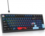 SOLIDEE 95% mehaaniline m&auml;nguklaviatuur, kuumvahetatav klaviatuur valge l&uuml;litiga, tihendi RGB taustavalgustus, 98 klahvi klaviatuur, PBT NKRO klaviatuur Windows, s&uuml;learvuti, PC Gamer (98 sinine)