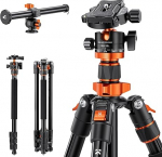 K&F Concept Camera Tripod, 200 cm/78 Inch Tripod with 90&deg; Centre Columns Monopod-Function, 360&deg; Ball Head and 1/4 Inch Thread Tripod for DSLR Camera