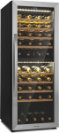 Klarstein Wine Refrigerator, Drinks Fridge Slim, Fridge with Glass Door, Drinks Refrigerators Freestanding, Wine Fridge Small, Wine Refrigerators 2 Zones, UV Protection, 5-20&deg;C, 77 Bottles