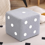 Multifunktsionaalne kokkupandav laud, Faux lambavillast kuubikuubik, ruudukujuline kuubikuubik, multifunktsionaalne pehmete pehmete jalgadega karikatuur, loominguline kuubikuubik koju, elutuppa, magamistuppa (taevasinine).