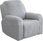 Liege-Schonbezug, 4/6/8-teiliges Set, Stretch-Sofabezug mit Seitentasche, weicher, Dicker, waschbarer M&ouml;belschutz for Wohnzimmer(Gray,2 Seats)