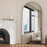 NEUWEABY T&auml;ispikk peegel 180 x 80 cm kumer peegel t&auml;ispikkuses must seisev p&otilde;randapeegel koos stendiga riputades v&otilde;i seinale toetudes magamistoa sissep&auml;&auml;su, elutoa jaoks