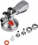 Hominas Keg Cap Tap Head, G5/8 Thread Keg Tap Type G Stainless Steel Beer Tap Brewing Barrel Taps for Home Brewing System Bars Restaurants Family Celebrations