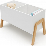 Relaxdays laste raamaturiiul, 2 avatud sektsiooni, m&auml;nguasjad ja raamatud, m&auml;nguasjariiul, K x S x M: 40 x 66,5 x 34,5 cm, valge/loomine