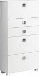 Schildmeyer 700258 Midi Cabinet with 5 Drawers, Wood, 65 x 34.5 x 133.5 cm (W x D x H), White