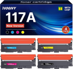 NOGIVY 117A tooner koos kiibiga &uuml;hildub HP 117A toonerikomplektiga HP v&auml;rvilaseriga MFP 179fwg 178nw 178nwg 179fnw 150nw 150a 150w W2070A W2071A W2072A W2073A (must ts&uuml;aane kollane magenta, 4 tk).