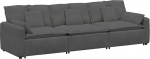 Modulaarne Corduroy kangast diivan tumehall 324 cm peredele ja s&otilde;pradele - mugav ja stabiilne mudel3321108