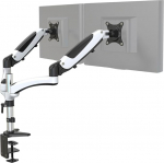 hjh OFFICE VM-MG2 Monitorihoidik 2 varre 15-27-tolline alumiiniumist valge/must monitorivarras gaasivedruga Maksimaalne koormus 8 kg varre kohta 802020