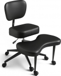 Ergonoomiline meditatsioonitool mitmetele istumisasenditele, ADHD tool koos nimmetoe ja ratastega, reguleeritava k&otilde;rgusega, ideaalne p&otilde;lvitool joogaarmastajatele, Criss Cross kontoritool, must