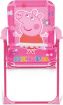 ARDITEX Kids Peppa Pig Folding Chair Outdoor Beach Garden Patio Chair metallraamiga plastist k&auml;etoed ja kangast iste 38 x 32 x 53 cm roosa