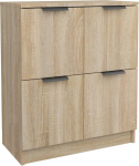 vidaXL k&uuml;ljepakkide kapp K&uuml;ljepakkide kapp mitmeotstarbeline kapp seisev kapp elutuba Sonoma tammepuust 60 x 30 x 70 cm puitmaterjali