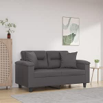 ShGaxin 3200985 2-kohaline diivan dekoratiivsete padjadega Hall 120 cm kunstnahast, Lounge diivan, Diivanid ja diivanid, Relax diivan, Diivan elutuppa