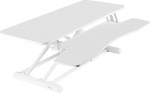 Vivo DESK-V036KW Reguleeritava k&otilde;rgusega laua peal asuv istuv-jalgne t&ouml;&ouml;jaam kahe monitoriga ja s&uuml;learvuti jaoks koos laia klaviatuurialusega, valge, 36".