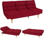 Mendler HWC-M79 Diivanvoodi, k&uuml;lalisvoodi, diivanvoodi, diivan, magamisfunktsioon, lamamispind 180 x 110 cm, kangas/tekstiil Bordeaux