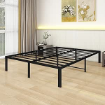 HOMERECOMMEND King Size Metal Bed Frame 36cm 5ft King Size voodiraam voodi all hoidmisega Ei vaja Box Spring'i t&auml;iustatud toetust M&uuml;ravaba must