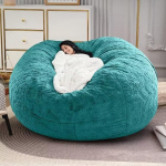 LCYFBE Bean Bag Chair Cover (Cover Only Cover, No Filler), Soft Fluffy PV Velvet, Washable, Lazy Diivan Duvet Cover, Living Room, Bedroom, Outdoor Furniture (#8.4 ft (135 x 65 cm))