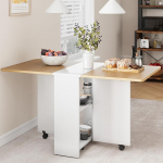 Ruumis&auml;&auml;stlik kokkupandav s&ouml;&ouml;gilaud 2-tasandiline laiendatav Teardrop Leaf Farmhouse puidust k&ouml;&ouml;gi s&ouml;&ouml;gilaua komplekt 4 inimesele Kokkupandav laiendatav ristk&uuml;likukujuline &otilde;htus&ouml;&ouml;gilaua komplekt