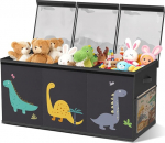 Extra gro&szlig;e Spielzeug-Aufbewahrungsbox f&uuml;r Jungen und M&auml;dchen - zusammenklappbarer Spielzeugtruhe f&uuml;r Kinder, Spielzeugkorb mit transparentem Deckel f&uuml;r Kleidung, Decke, Kinderzimmer, Spielzimmer