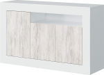 Sideboard with Three Doors, White Colour, 144 x 87 x 43 cm