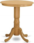 East West Furniture EDT-OAK-TP Eden s&ouml;&ouml;gilaud koos counter Height Round Dining Table with Base, 30 x 30 Inch, Oak