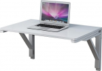 Wei&szlig;er, an der Wand montierter Klapptisch aus Holz f&uuml;r Esszimmer und K&uuml;che. Klappbarer Wandschreibtisch f&uuml;r kleine R&auml;ume. Eck-Computertisch f&uuml;r das Homeoffice. Herunterklappbare/hochklappbar