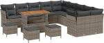 Gartensofa-komplekt 14 tk Grau Poly-Rattan Gartenm&ouml;bel Model3361553