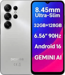 DOOGEE Note 56X PRO Android 16 nutitelefon ilma lepinguta, 8,45 mm Ultra Slim & Lightweight, 32 GB + 128 GB, 6,56 tolli 90 Hz, 4G mobiiltelefon, 13MP + 8MP kaamera, 6150 mAh aku, Dual SIM, Gemini AI