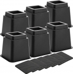 Okllen komplekt 6 voodim&ouml;&ouml;bli t&otilde;stukit, 12,5 cm k&otilde;rgekvaliteedilised diivanit&otilde;stukid koos libisemiskindlate padjadega, must m&ouml;&ouml;bliraam t&otilde;stukid voodile, lauale, diivanile, toolile, premium ABS plastikust, toetus kuni 3000 naela