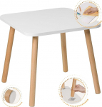 PlayPals Furniture Children's Table, Wooden Table for Children's Room, 50 x 50 x 46 cm, Gift for Children, Self-Assembly Furniture - Table for Children, Children's Room Table, Desk for Children