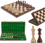 Professional Tournament Chess Game Set No. 4 | Master of Chess | Inlaid Elegant Chess Board 38 x 38 cm | Wenge and Sykomore Chess Game Wood High Quality - Staunton Chess Set for All