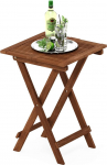 Furinno Tioman Outdoor Folding Table Made of Teak Oil, Natural, 51.05 x 51.05 x 72.39 cm, Wood