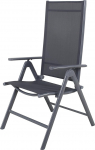 Ambientehome 50001 Aluminium Folding Chair High-Backed Camping Chair Grey