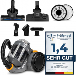 ZEEGMA Zonder Base Jet Staubsauger beutellos mit Set von Aufs&auml;tzen, Zyklontechnologie, PowerSuction Ausgangsleistung 4000 Watt, Turbob&uuml;rste, 2 HEPA Filter, Staubbeh&auml;lter 2L
