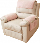 Huierxun Sofa-Schonbez&uuml;ge aus Sherpa-Fleece, mit Aufbewahrungstaschen, weich, flauschig, flauschig, Couchbezug (rutschfest, waschbar) &ndash; 3 Kopfst&uuml;tzen und 2 Armlehnenbez&uuml;ge, Rosa, 3-Sitzer-Liegestuhl