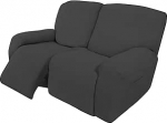 Easy-Going Loveseat Stretch diivan Slipcover m&ouml;&ouml;bli kaitsja diivan pehme elastne alumine laste Spandex Jacquard kangas v&auml;ike kontrollib tumehall Pack of 6