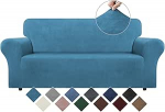 WEERRW Velvet diivanikate, k&otilde;rge elastne diivanikatte libisemiskindla vahu ja elastse p&otilde;hjaga, m&ouml;&ouml;bli kaitsja lemmikloomadele, mis on valmistatud pehmest pluuskangast, Peacock Blue, M