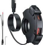 ZEXMTE mootorratta USB-pesa, 18W QC 3.0 & 30W PD Type C Dual USB mootorratta laadija, 12V/24V mootorratta pesa veekindel telefonide, tahvelarvutite, digikaamerate, GPS-i jaoks