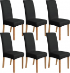 Amazon Basics komplekt 6 musta Stretch s&ouml;&ouml;gitool Slipcovers