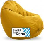 Bruni Classico L Bean Bag kollane, XL Bean Bag koos sisemise kotiga lugemiseks, eemaldatav kate, toiduainekvaliteediga EPS helmed kui Bean Bag t&auml;idis, valmistatud Saksamaal