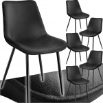 tectake&reg; s&ouml;&ouml;gitoolide komplekt, 6 tooli, sametist kangast toolid seljatoega, ergonoomilised s&ouml;&ouml;gitoolid, mugavad k&ouml;&ouml;gitoolid, s&ouml;&ouml;gitoolid, kokteilitoolid salongile, s&ouml;&ouml;gitoolid, k&ouml;&ouml;gilauale - mustad