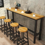 Kaasaegne ristk&uuml;likukonsoolne diivanilaud - 63 "L x 11.8" W x 39.4" H Counter Height Dining Table Stiilne puidust disain elutoa ja s&ouml;&ouml;gitoa m&ouml;&ouml;bel
