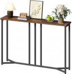 YITAHOME konsoollaud, 100 cm esikusse laud, kitsas diivanilaud, k&uuml;ljelaud, kitsas riiul, konsoollaud elutuppa, esikusse, esikusse, sissep&auml;&auml;sualasse, lihtne kokkupanek, must ja pruun