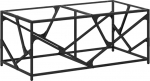 vidaXL l&auml;bipaistva klaasist kohvilaud 98,5 x 50 x 41 cm terasest, k&uuml;ljelaud, elutoa laud, kohvilaud, diivanilaud, elutuba, teelaud