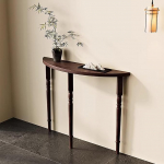 Konsolentisch Schmal aus Massivholz, Retro flurtisch, Sofatische Hinter dem Sofa, Sofast&auml;nder f&uuml;r Eingangsbereich, Flur, Wohnzimmer und Foyer(Brown,80 * 25 * 80cm/31 * 10 * 31in)