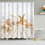 X-Labor Colourful Tree Shower Curtain Anti-Mould Waterproof Polyester Textile Fabric Bath Curtain Shower Curtain 180 x 200 cm (W x H) Starfish